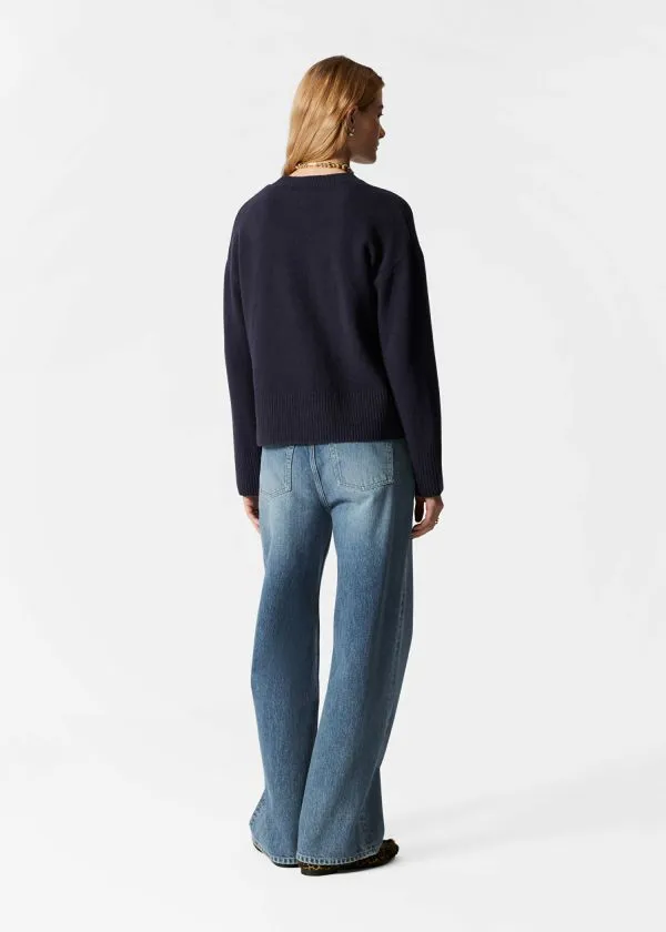 Women Knitwear and Other Stories Relaxed Knit Jumper Navy