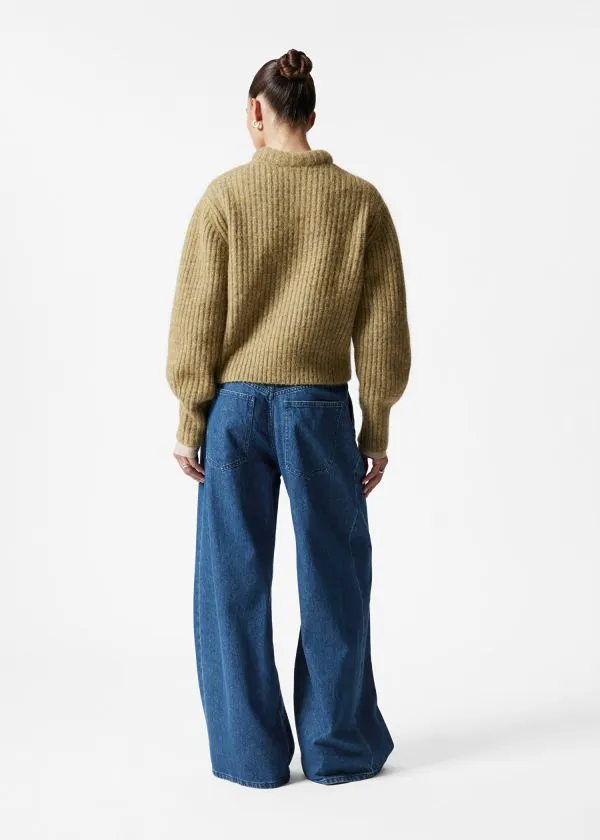 Women Knitwear and Other Stories RibKnit Jumper Green