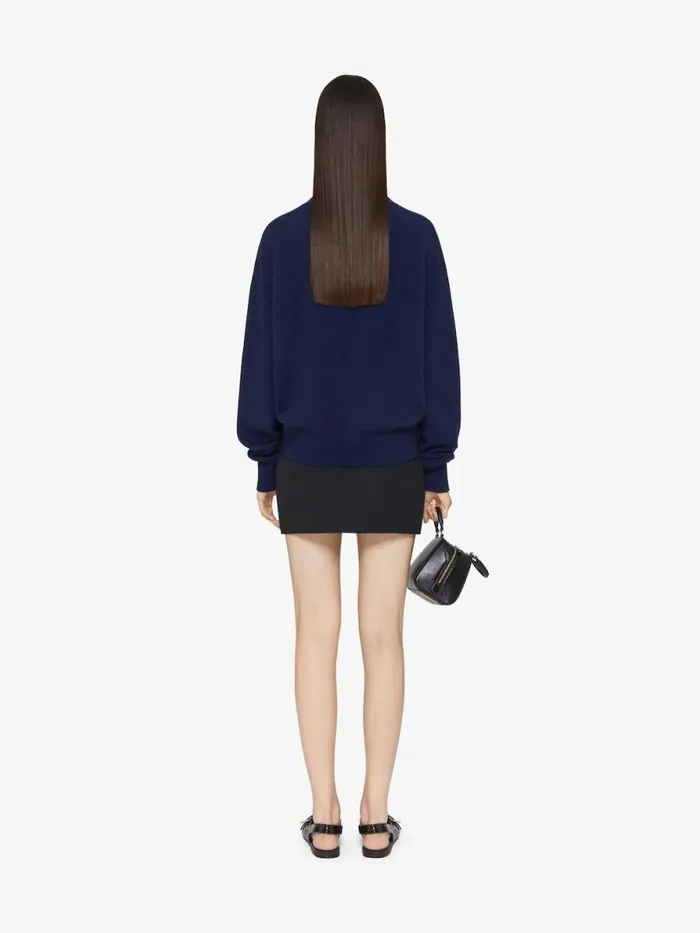 Women Knitwear Givenchy 4G Sweater In Cashmere Navywhite