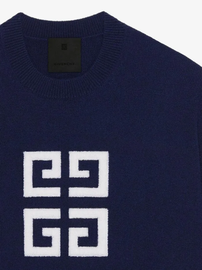 Women Knitwear Givenchy 4G Sweater In Cashmere Navywhite