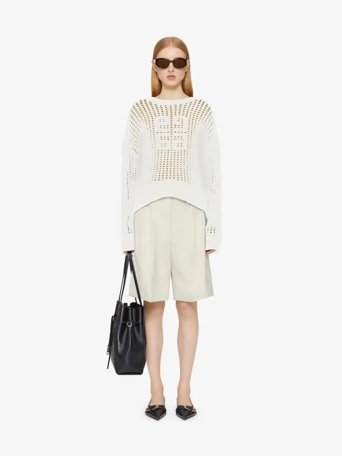 Women Knitwear Givenchy 4G Sweater In Wool And Cashmere White