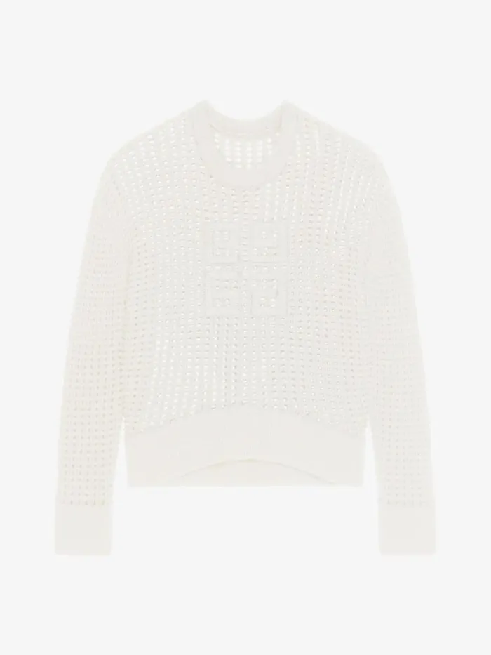 Women Knitwear Givenchy 4G Sweater In Wool And Cashmere White