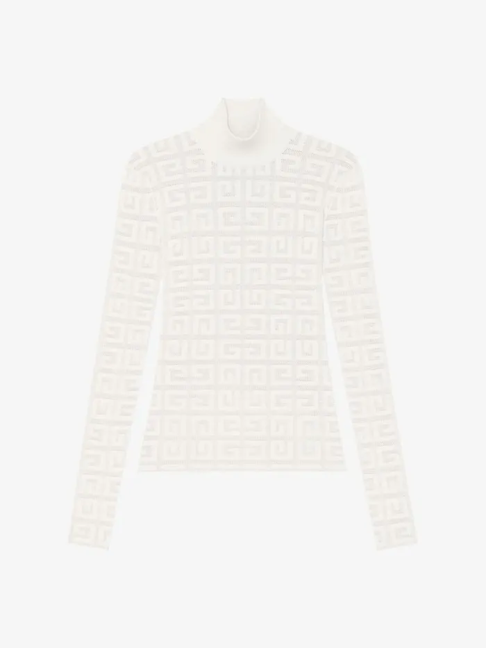 Women Knitwear Givenchy Sweater In 4G Jacquard Off White