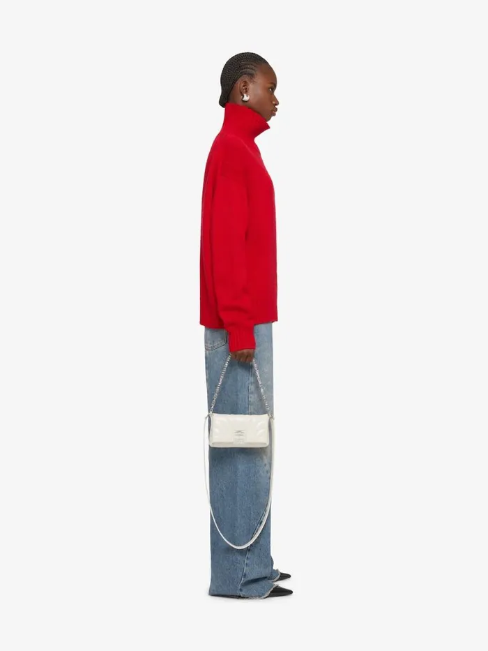 Women Knitwear Givenchy Turtleneck Sweater In Cashmere Vermillon