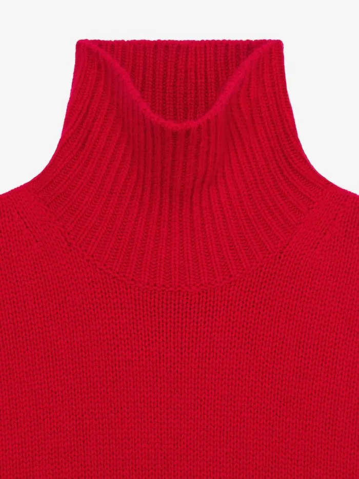 Women Knitwear Givenchy Turtleneck Sweater In Cashmere Vermillon