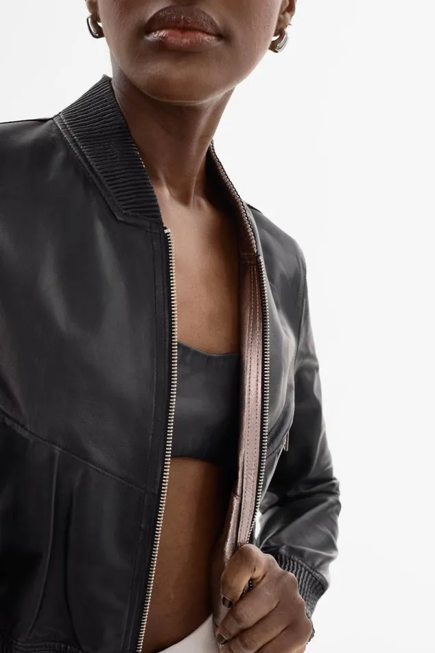 Women KORDELLA Reversible Leather Bomber Jacket Blackpink LAMARQUE Leather Jackets Women KORDELLA Reversible Leather Bomber Jacket Blackpink LAMARQUE Leather Jackets