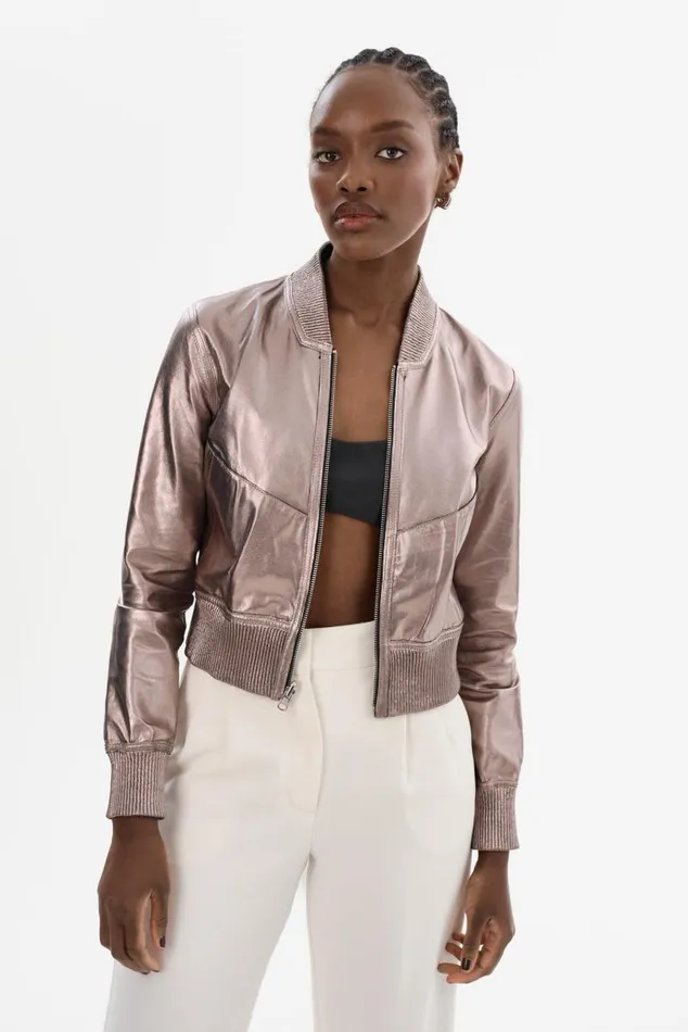 Women KORDELLA Reversible Leather Bomber Jacket Blackpink LAMARQUE Leather Jackets Women KORDELLA Reversible Leather Bomber Jacket Blackpink LAMARQUE Leather Jackets