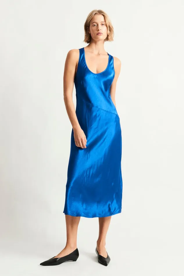 Women Lapis Valentina Midi Dress Raquel Allegra Dresses