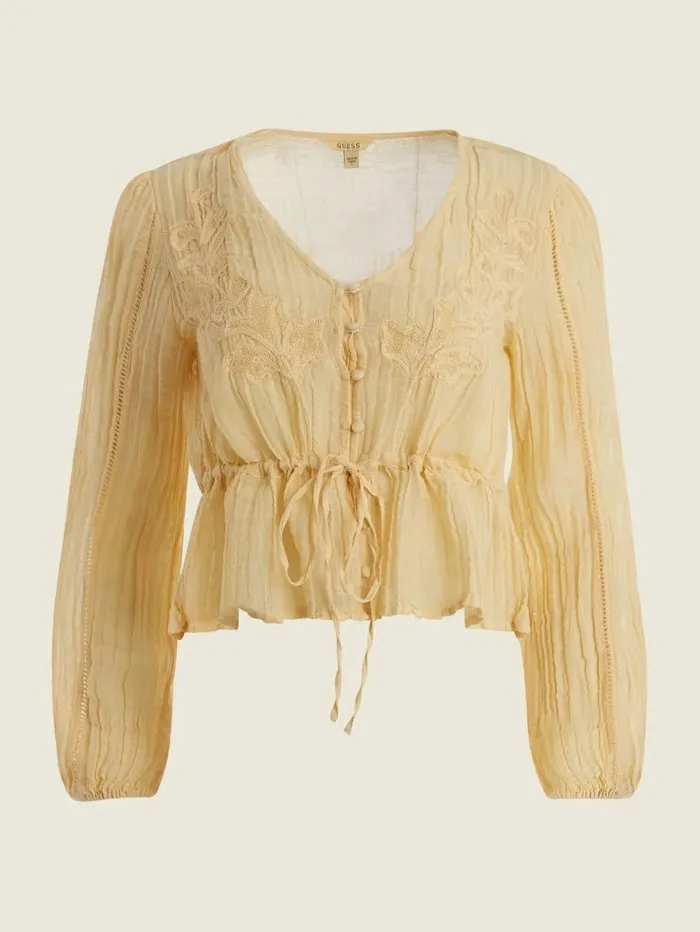 Women Lensie Top Butter Corn Multi Tops GUESS Women Lensie Top Butter Corn Multi Tops GUESS