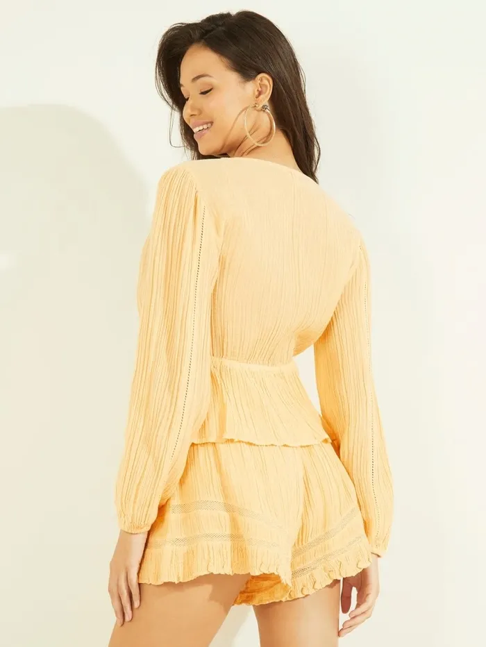 Women Lensie Top Butter Corn Multi Tops GUESS Women Lensie Top Butter Corn Multi Tops GUESS