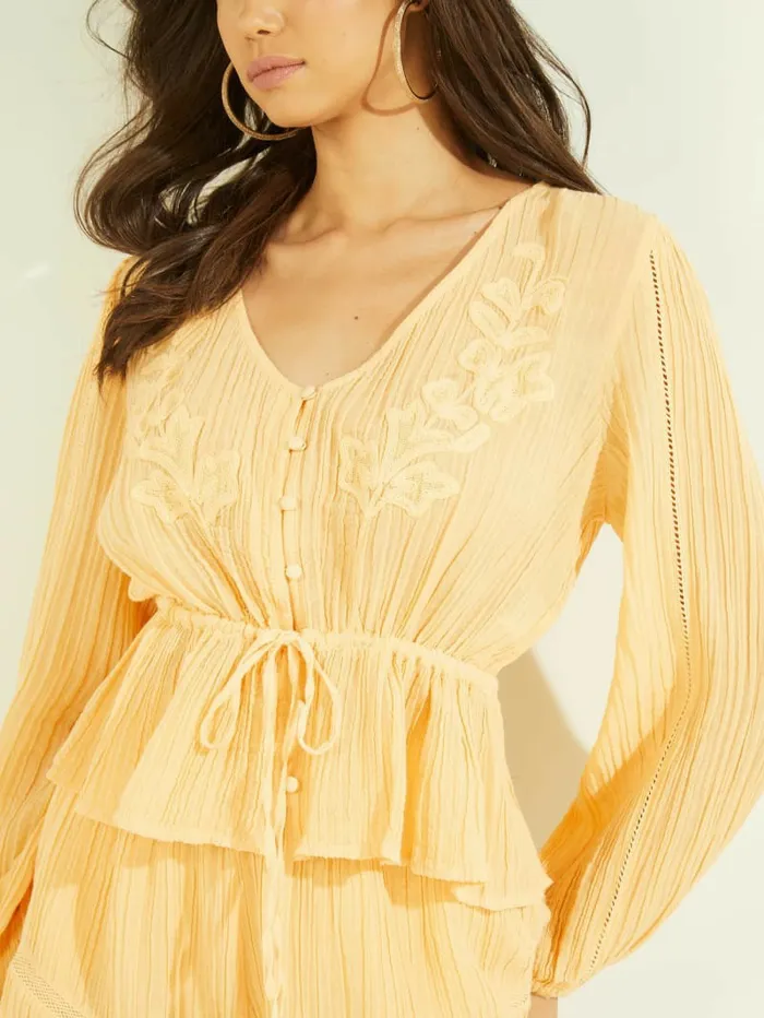 Women Lensie Top Butter Corn Multi Tops GUESS Women Lensie Top Butter Corn Multi Tops GUESS