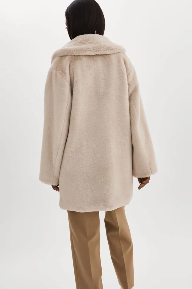 Women LINNEA Faux Fur Coat Oat LAMARQUE Faux Fur Women LINNEA Faux Fur Coat Oat LAMARQUE Faux Fur