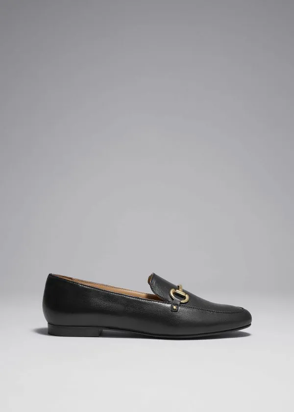 Women Loafers and Other Stories Equestrian Buckle Loafers Black