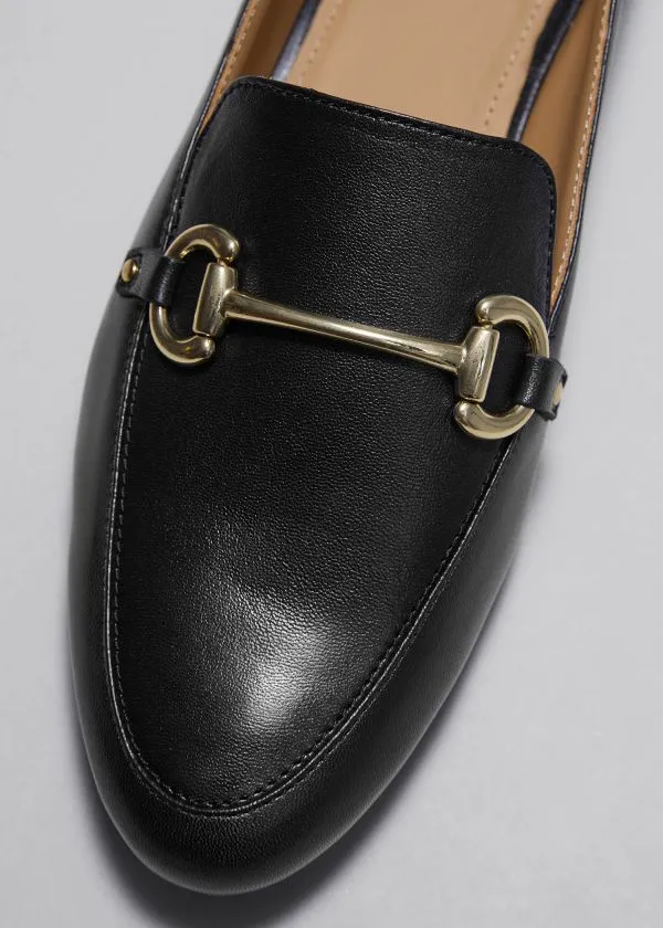 Women Loafers and Other Stories Equestrian Buckle Loafers Black