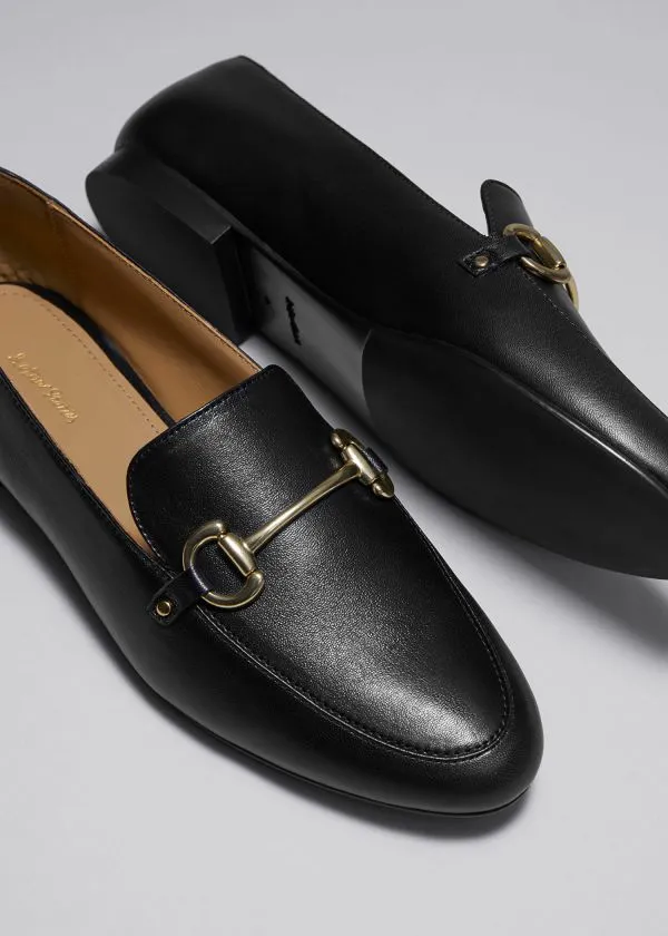 Women Loafers and Other Stories Equestrian Buckle Loafers Black