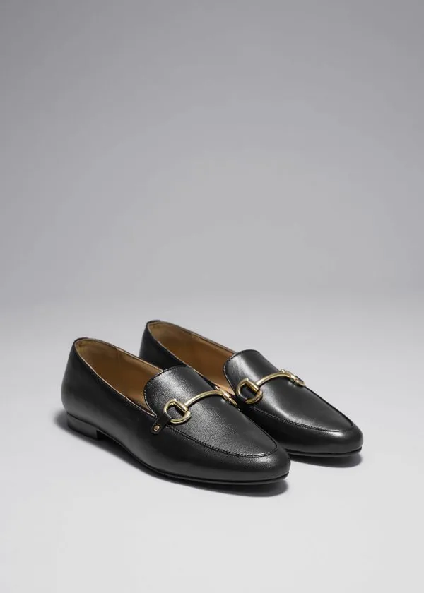 Women Loafers and Other Stories Equestrian Buckle Loafers Black