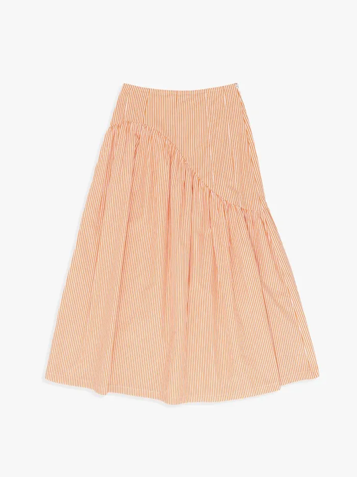 Women Maeve Midi Skirt Orange Stripe Lisa Says Gah Skirts