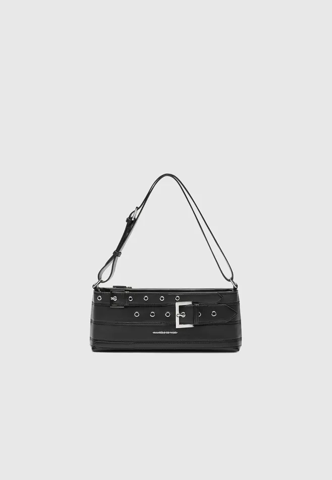 Women Manire De Voir Leather Eiffel Belt Bag Black