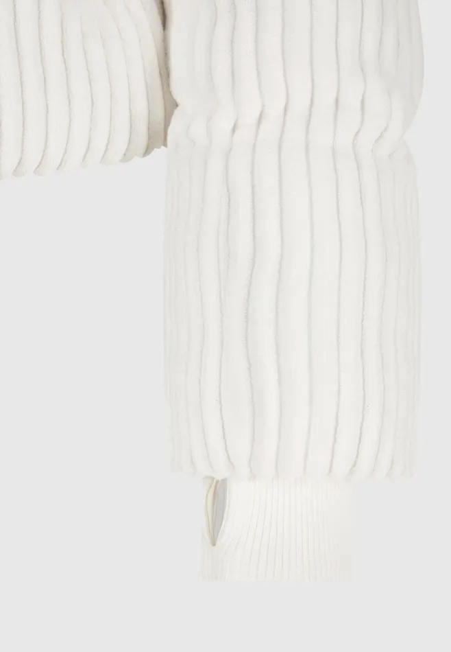 Women Manire De Voir Ribbed Velour Puffer Jacket Cream