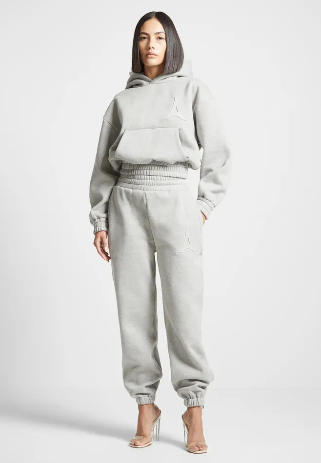 Women Manire De Voir ternelle Eiffel Embossed Hoodie Grey