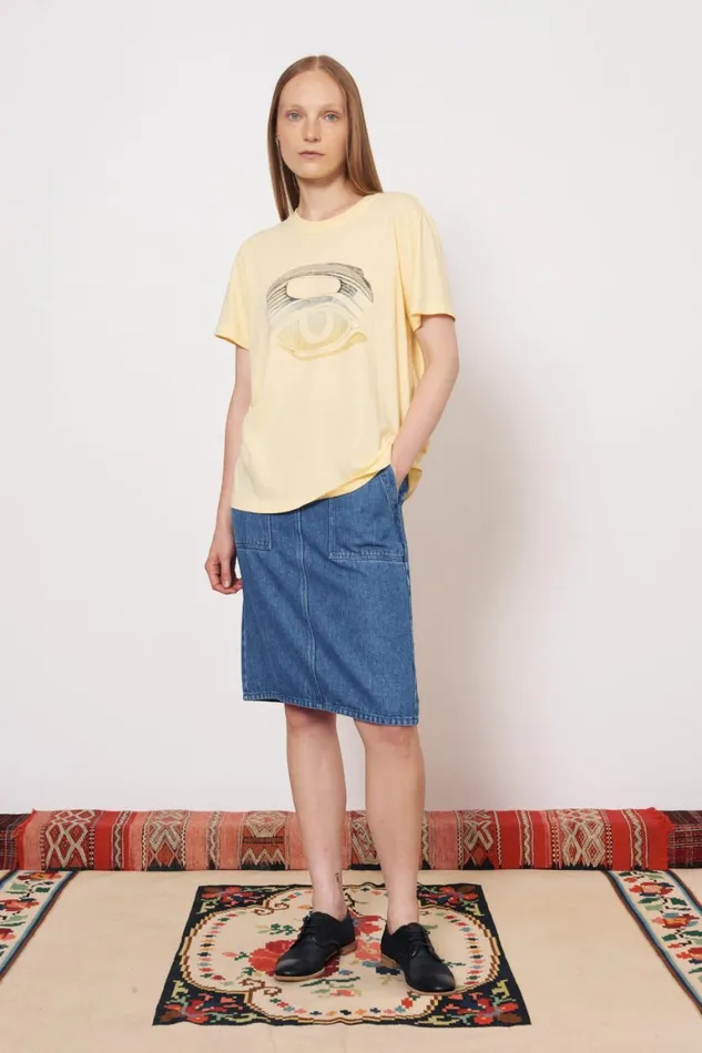 Women Marigold Betty Tee With Evil Eye Raquel Allegra TShirts