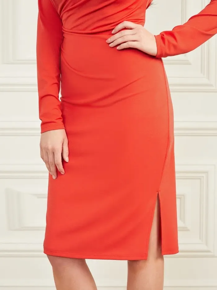 Women Marni Midi Dress Citrus Paradisi Dresses and Jumpsuits GUESS Women Marni Midi Dress Citrus Paradisi Dresses and Jumpsuits GUESS