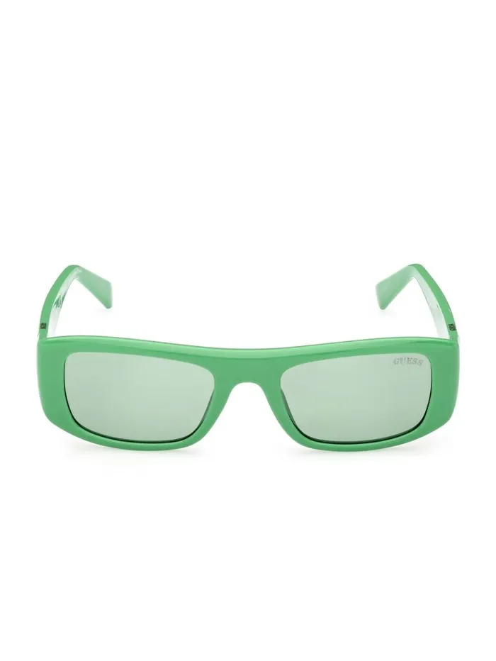 WomenMen GUESS GUESS Originals Rectangle Sunglasses Green Sunglasses