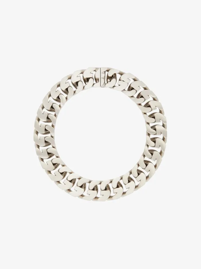 WomenMen Jewelry Givenchy Medium G Chain Necklace In Metal Silvery