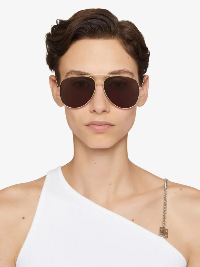 WomenMen Sunglasses Givenchy GV Speed Unisex Sunglasses In Metal Golden WomenMen Sunglasses Givenchy GV Speed Unisex Sunglasses In Metal Golden
