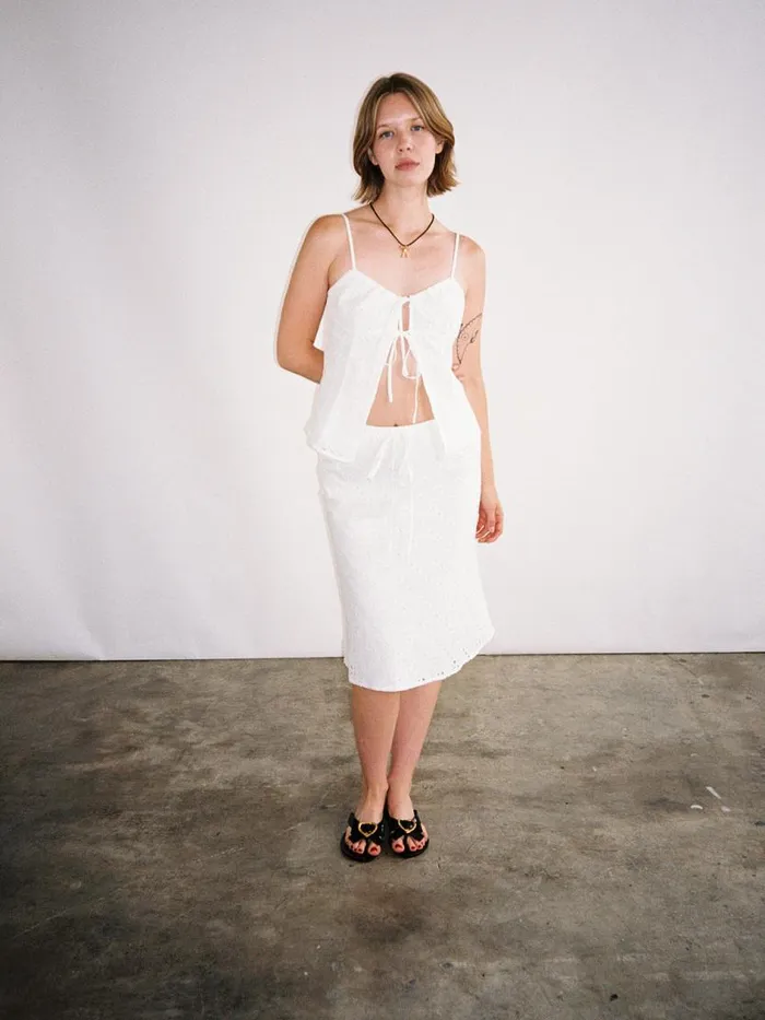 Women Mia Eyelet Top White Lisa Says Gah Blouses