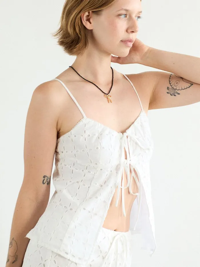 Women Mia Eyelet Top White Lisa Says Gah Blouses