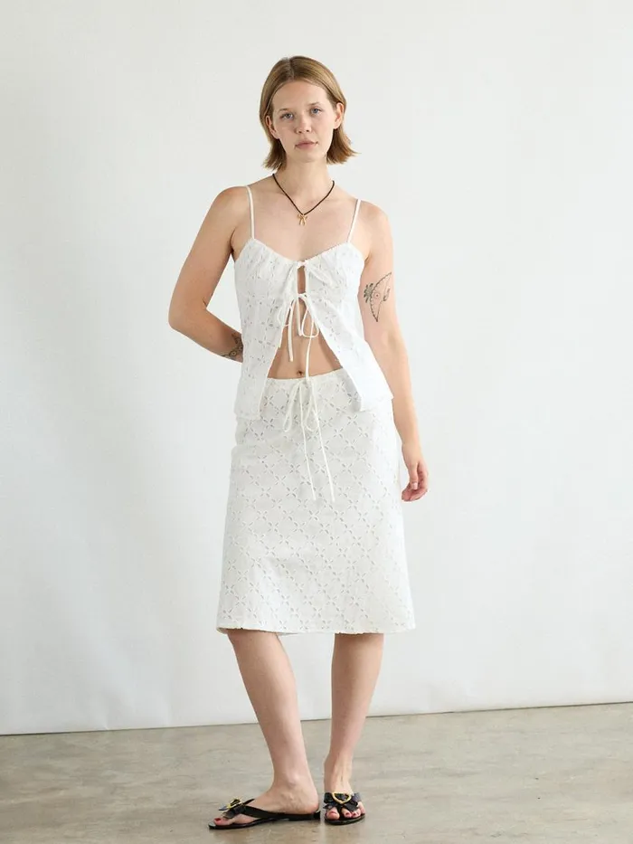 Women Mia Eyelet Top White Lisa Says Gah Blouses