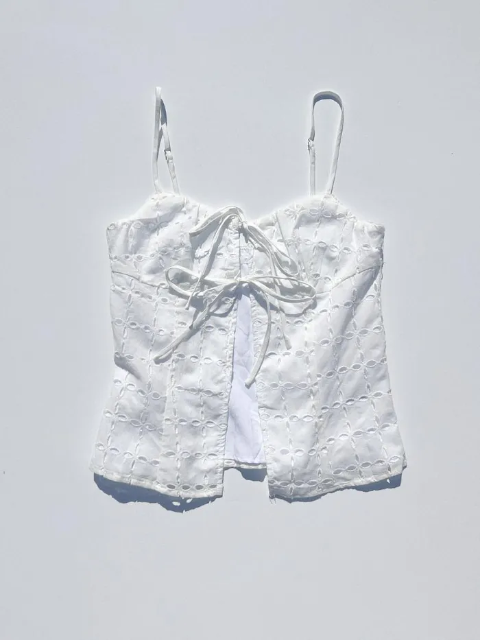 Women Mia Eyelet Top White Lisa Says Gah Blouses