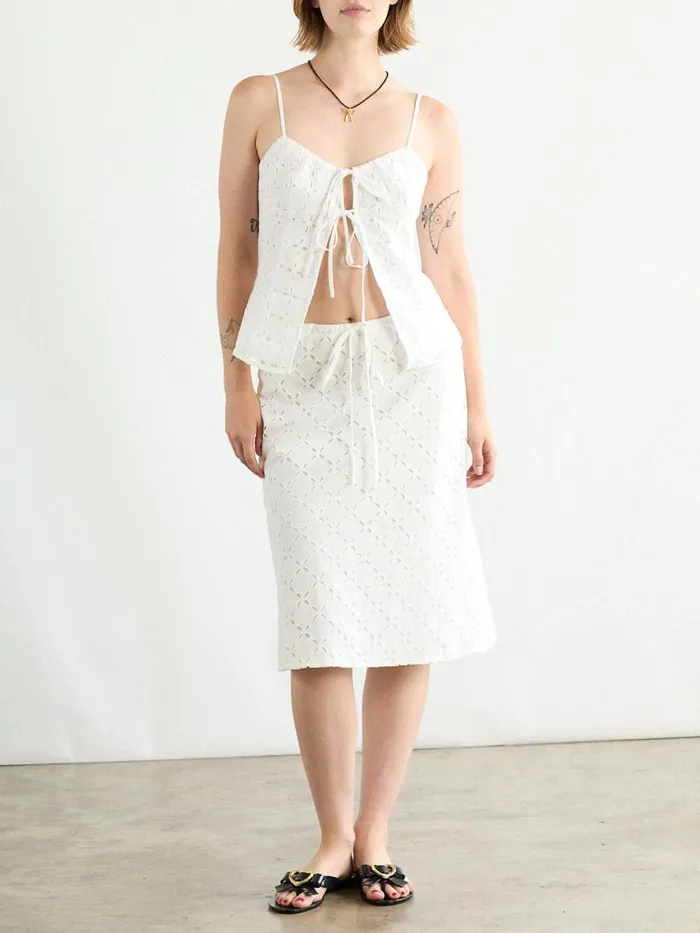 Women Mia Eyelet Top White Lisa Says Gah Blouses