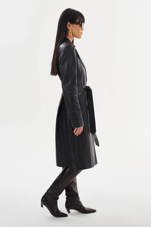 Women MIRANDA Leather Trench Coat Black LAMARQUE Leather Jackets Women MIRANDA Leather Trench Coat Black LAMARQUE Leather Jackets