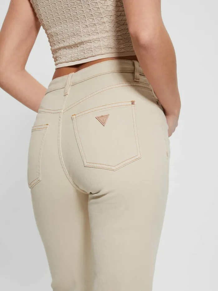 Women Mom Jeans Aspen White Multi Bottoms GUESS