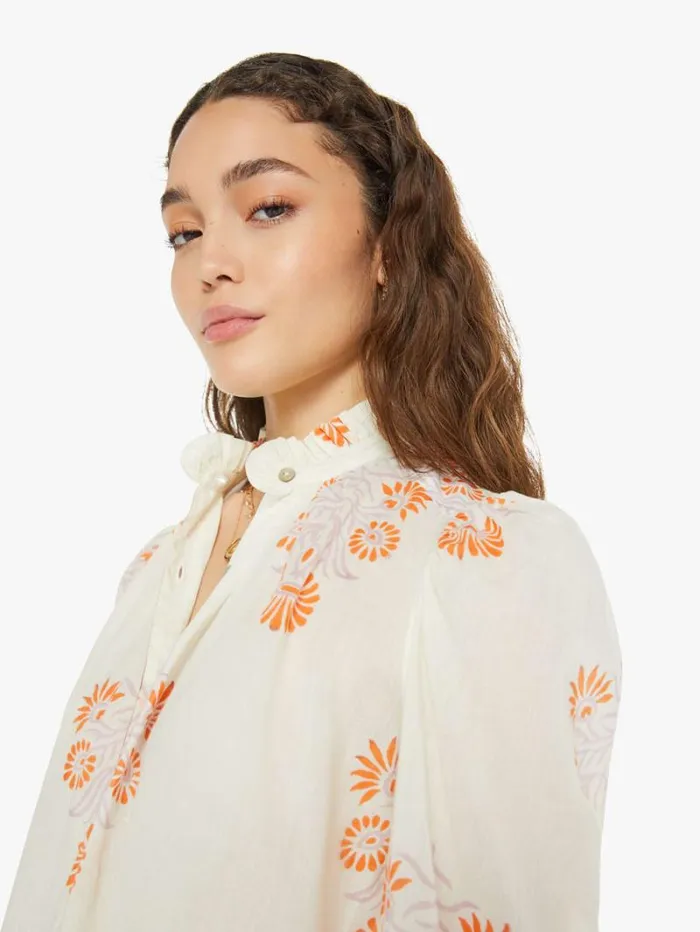 Women Mother Denim Ana Shirt Papaya Aster Women Mother Denim Ana Shirt Papaya Aster