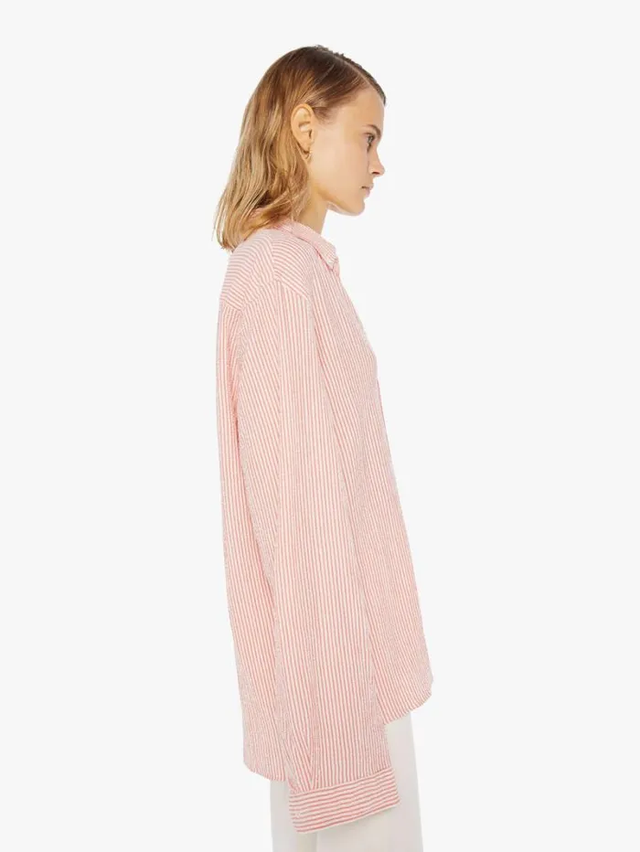 Women Mother Denim Branco Shirt Fiesta Stripes