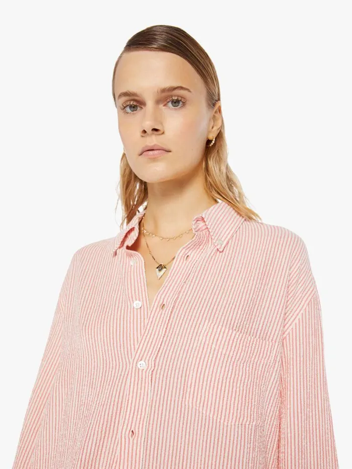 Women Mother Denim Branco Shirt Fiesta Stripes