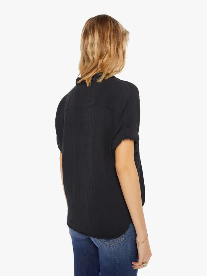 Women Mother Denim Cruz Shirt Black