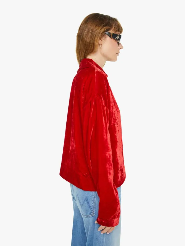 Women Mother Denim Dylan Velvet Tunic Ruby Women Mother Denim Dylan Velvet Tunic Ruby