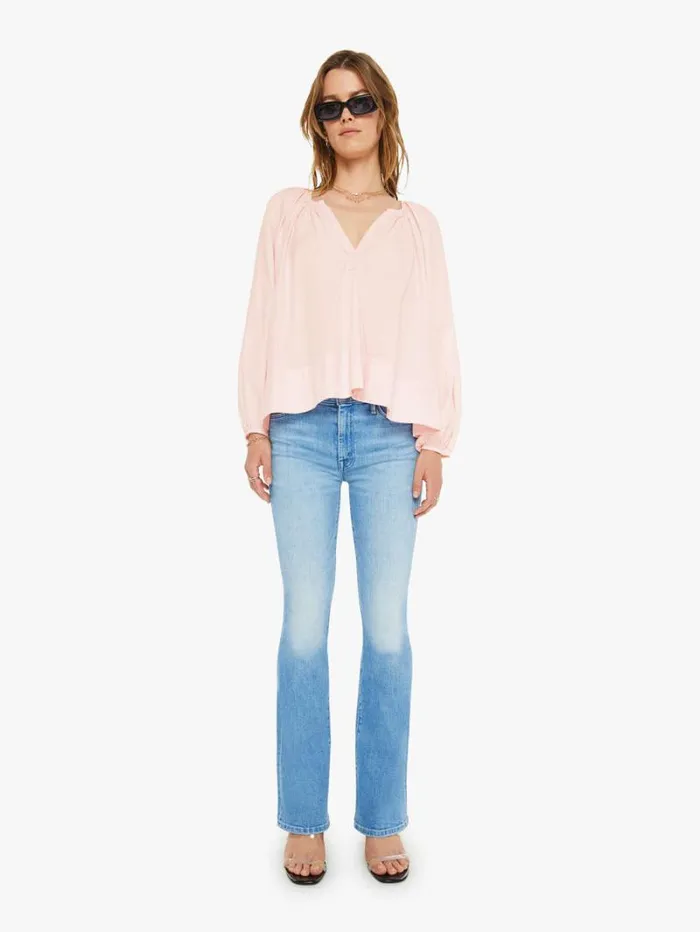 Women Mother Denim Harris Top Pink Dew Women Mother Denim Harris Top Pink Dew