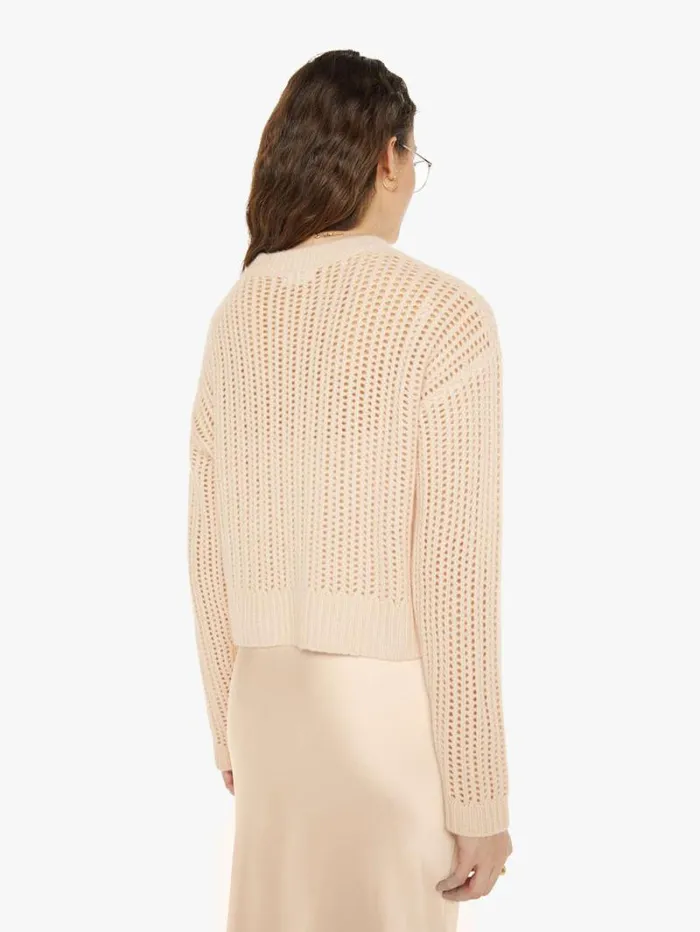 Women Mother Denim Marci Long Relaxed Crewneck Mallow