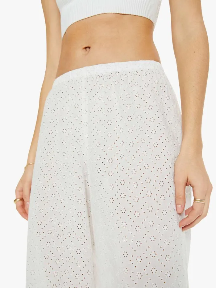Women Mother Denim Pull On Pants White