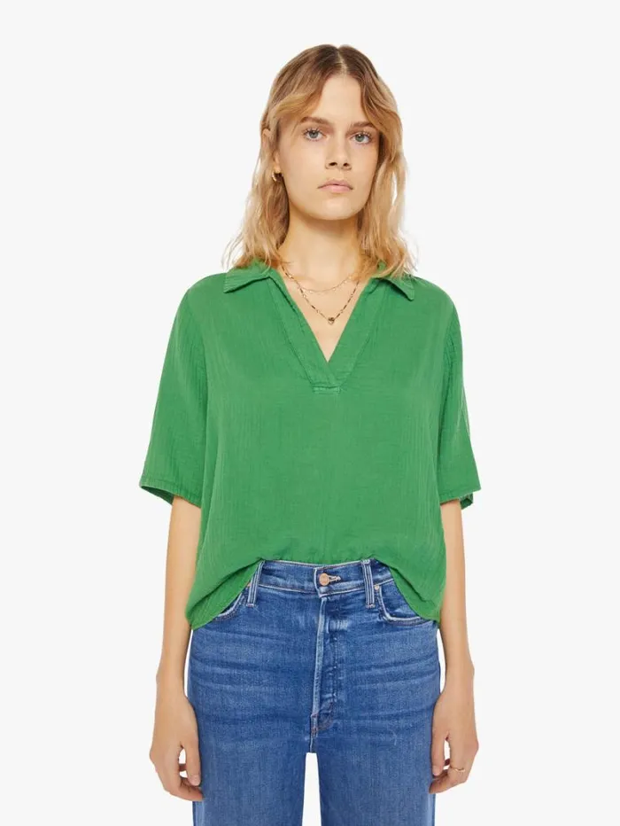 Women Mother Denim Ryder Top Pesto