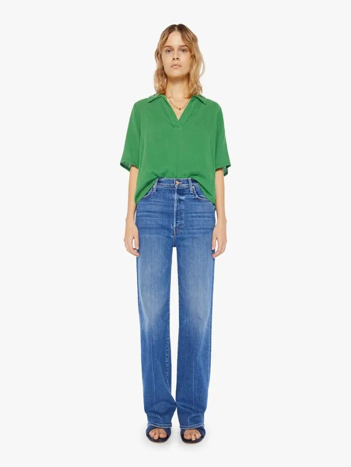 Women Mother Denim Ryder Top Pesto