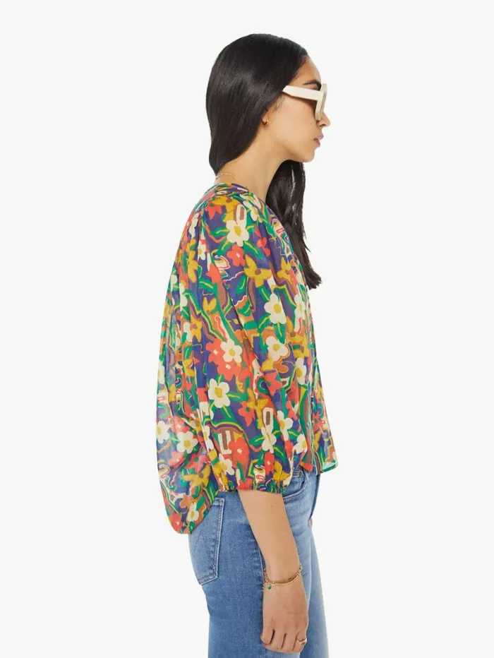Women Mother Denim The Breeze Tie Top Cosmic Blooms
