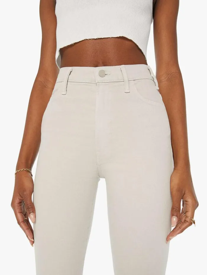 Women Mother Denim The Hustler Flood Feather Grey