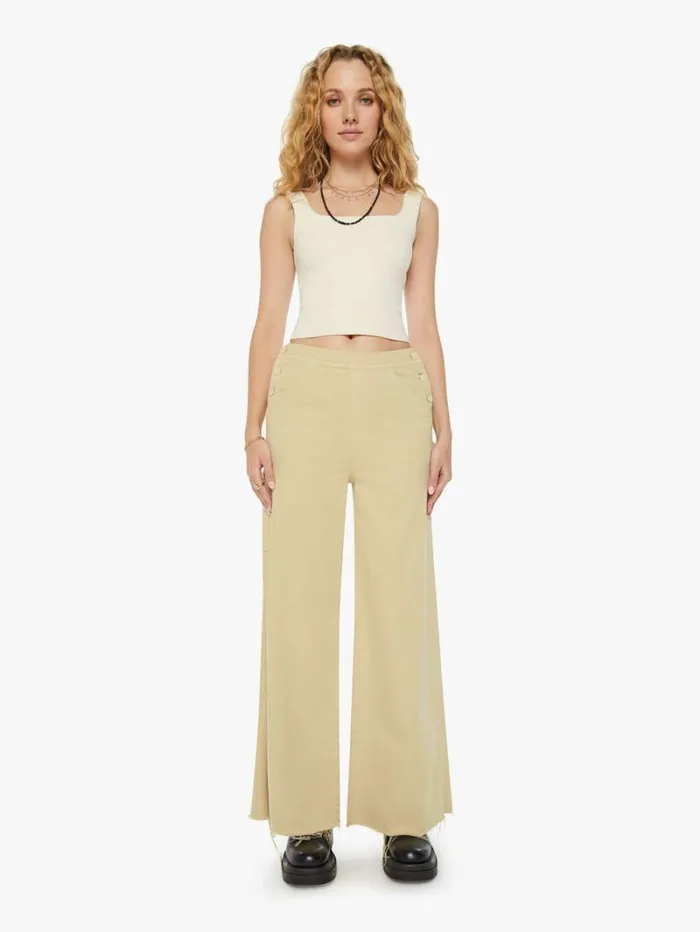 Women Mother Denim The Main Sail Sneak Fray Wash Mojave Desert