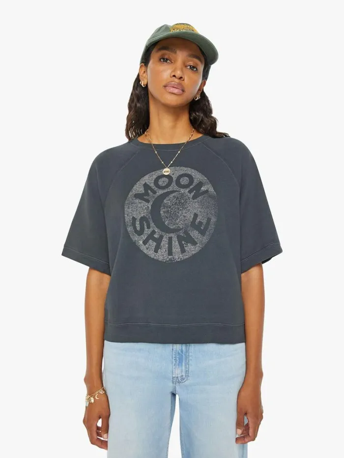 Women Mother Denim The Short Sleeve Concert Moonshine